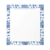 チノワセリーシックアンティークブルーアンドホワイトジンジャージャー ノートパッド (正面)