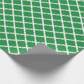 チノワセリーシック竹 |緑と白 ラッピングペーパー (角)