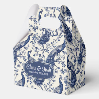 チノワセリースタイルピーコックテーマ結婚式の引き出物ボックス フェイバーボックス