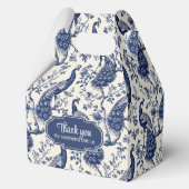 チノワセリースタイルピーコックテーマ結婚式の引き出物ボックス フェイバーボックス (裏面)