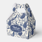 チノワセリースタイルピーコックテーマ結婚式の引き出物ボックス フェイバーボックス (裏面サイド)