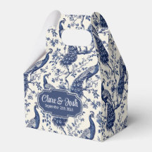 チノワセリースタイルピーコックテーマ結婚式の引き出物ボックス