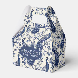 チノワセリースタイルピーコックテーマ結婚式の引き出物ボックス フェイバーボックス