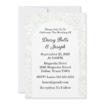 チノワセリーセージ緑牡丹結婚式招待状