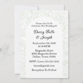 チノワセリーセージ緑牡丹結婚式招待状 招待状