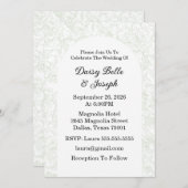 チノワセリーセージ緑牡丹結婚式招待状 招待状 (正面/裏面)