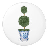 チノワセリーダブルトピアリーツリー セラミックノブ (正面)