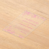 チノワセリートイレピ結婚ンク アクリル招待状 (レイダウン)