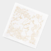 チノワセリートイレフィ結婚リガー救ズ日付ブライダル 箔ナプキン (左)