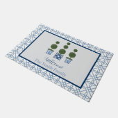 チノワセリートピアリーツリー名前をカスタムするウェルカム ドアマット (アングル)