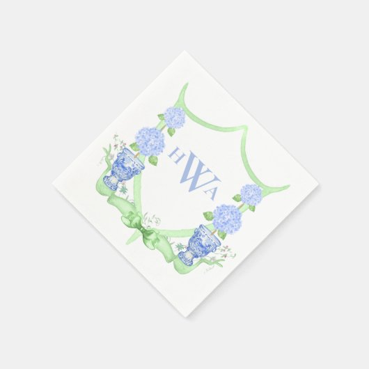 チノワセリートピアリーモノグラムクレストグランミレニアル スタンダードカクテルナプキン (角)