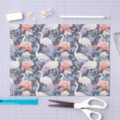 チノワセリーネイビーフローラエグレット 薄葉紙 (クラフト)