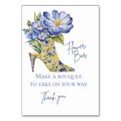 チノワセリーハイヒール靴フラワーバー標識 テーブルナンバー (裏面)