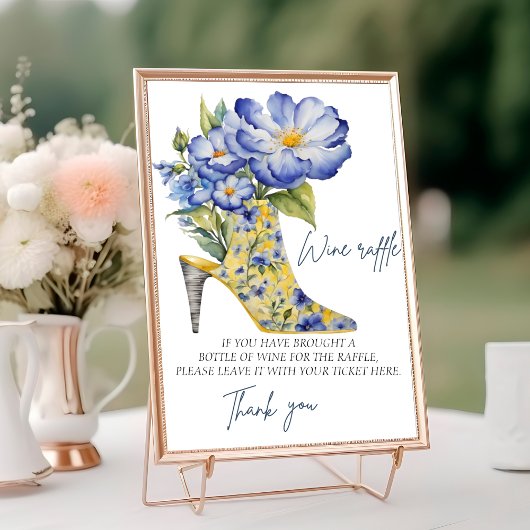 チノワセリーハイヒール靴ワインラッフルサイン テーブルナンバー