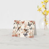 チノワセリーバードアンドバタフライ調和 カード (黄色い花)