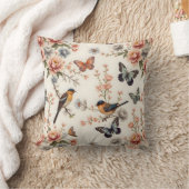 チノワセリーバードアンドバタフライ調和 クッション (ブランケット)