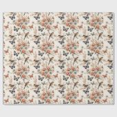 チノワセリーバードアンドバタフライ調和 ラッピングペーパー (フラット)