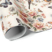 チノワセリーバードアンドバタフライ調和 ラッピングペーパー (ロールコーナー)
