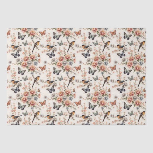 チノワセリーバードアンドバタフライ調和 薄葉紙 (正面)