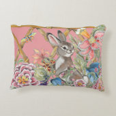 チノワセリーピンクうさぎ水彩花園 アクセントクッション (裏面)