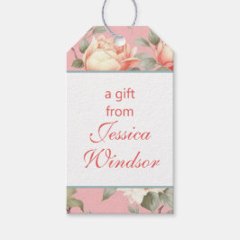 チノワセリーピンクフローラエグレット ギフトタグ