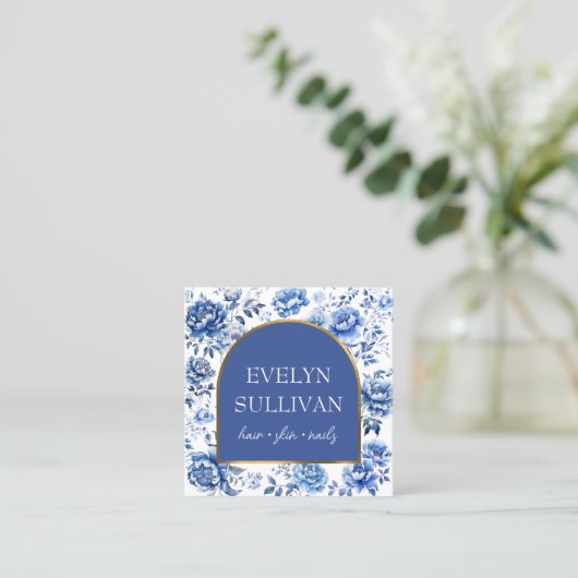 チノワセリーフラワーアーチ スクエア名刺 (スタンド正面)