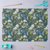 チノワセリーフローラルパターンティッシュペーパー 薄葉紙 (クラフト)