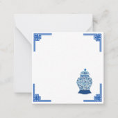 チノワセリーブルーとホワイトジンジャージャー ノートカード (正面)