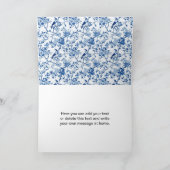 チノワセリーブルーの鳥と花誕生日 カード (内部)