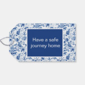 チノワセリーブルーの鳥と花誕生日 ギフトタグ (裏面横)