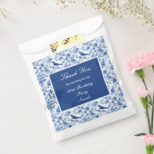 チノワセリーブルーの鳥と花誕生日 フェイバーバッグ (封をした状態)