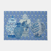 チノワセリーブルーホワイトジンジャージャーズ ドアマット (正面)