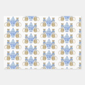 チノワセリー水の色の弓チーテラッピング紙 ラッピングペーパーシート (正面)