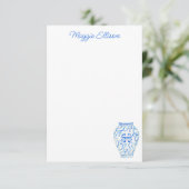 チノワセリー水彩ジンジャー花瓶ノートカード サンキューカード (スタンド正面)