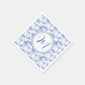 チノワセリー水彩塔模様モノグラム スタンダードカクテルナプキン (角)