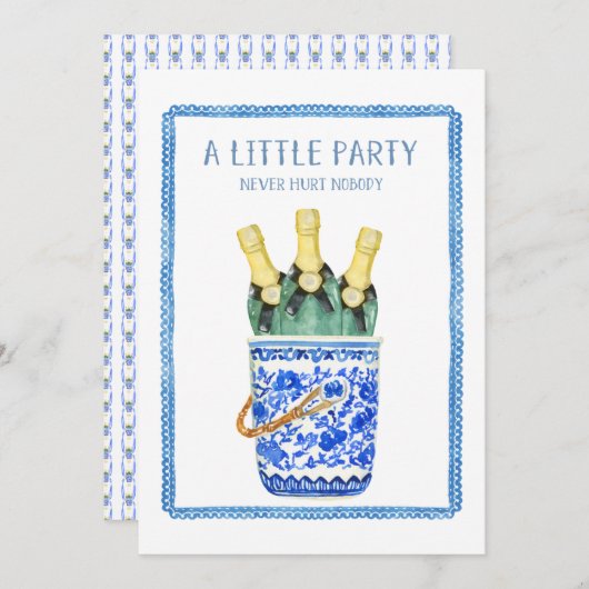 チノワゼリーワインバケットニューイヤーズイブ招待状 招待状 (正面/裏面)