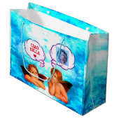 チパーソナライズされたャオベラチェルブエンジェル ラージペーパーバッグ (正面アングル)