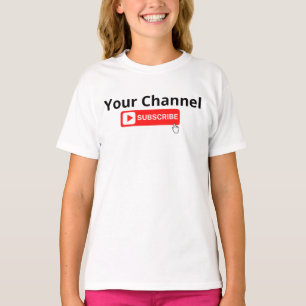 チパーソナライズされたャンネル購読Tシャツ Tシャツ