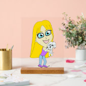 チビと子犬 アクリルサイン (ウェディング)