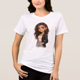 チビガールTシャツ - 主役のエネルギーあふれるアニメT トライブレンドTシャツ