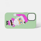 チビサンタのピンクスーツ iPhoneケース (裏面横)