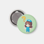 チビナース3.0 オリジナル - 何かがおかしい マグネット (正面/裏面)