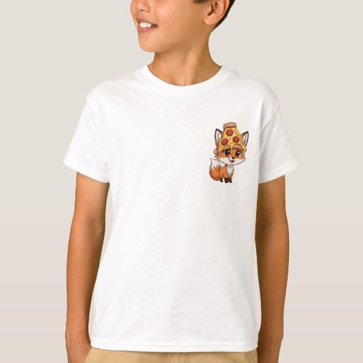 チビ狐のペパロニピザ Tシャツ (正面)