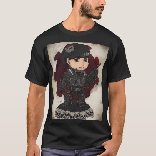 チビ装甲COG風兵士 Tシャツ (正面)