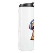 チビ（小さくかわいく書いた感じ）かわいいスロッスゲーマー – かわいいおもしろい動物と タンブラー (回転左)