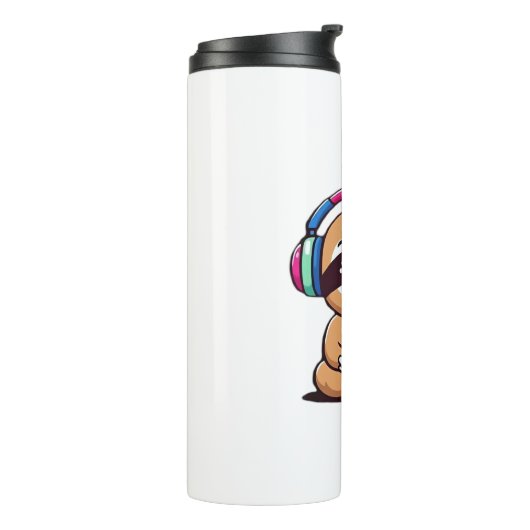 チビ(小さくかわいく書いた感じ)かわいいスロッスゲーマー – かわいいおもしろい動物と タンブラー (回転左)