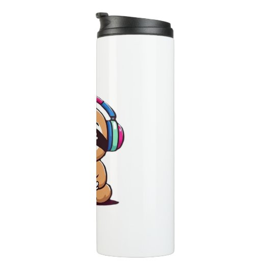 チビ(小さくかわいく書いた感じ)かわいいスロッスゲーマー – かわいいおもしろい動物と タンブラー (回転右)