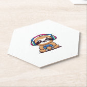 チビ（小さくかわいく書いた感じ）かわいいスロッスゲーマー – かわいいおもしろい動物と ペーパーコースター (アングル)