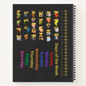 チビ（小さくかわいく書いた感じ）かわいいスロッスネームスクールグレード学のエイズ ノートブック (裏面)