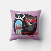 チビ（小さくかわいく書いた感じ）がダイヤを盗む猫 クッション (裏面)